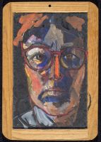 Auto portrait avec lunettes 26x18,2cm